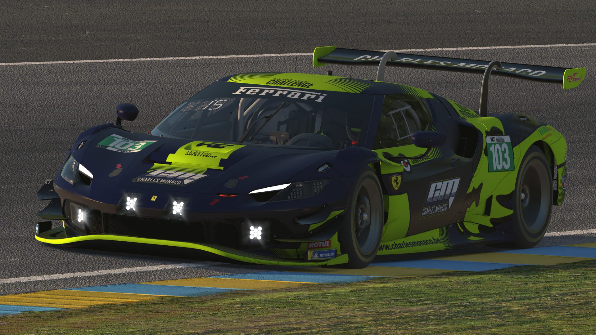 Ferrari 296 GT3 - Le mans - Charles Monaco Racing Team