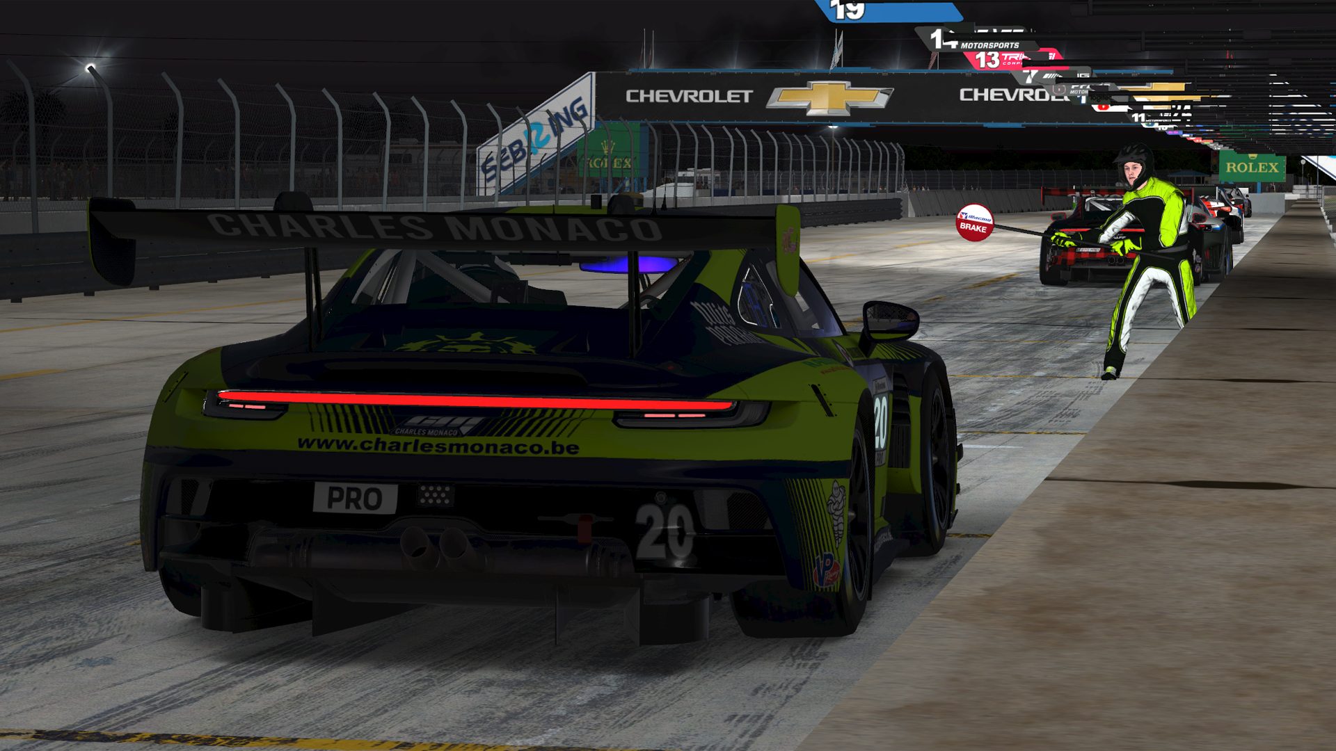 Porsche 911 GT3 R (992) - Sebring - Charles Monaco Racing Team