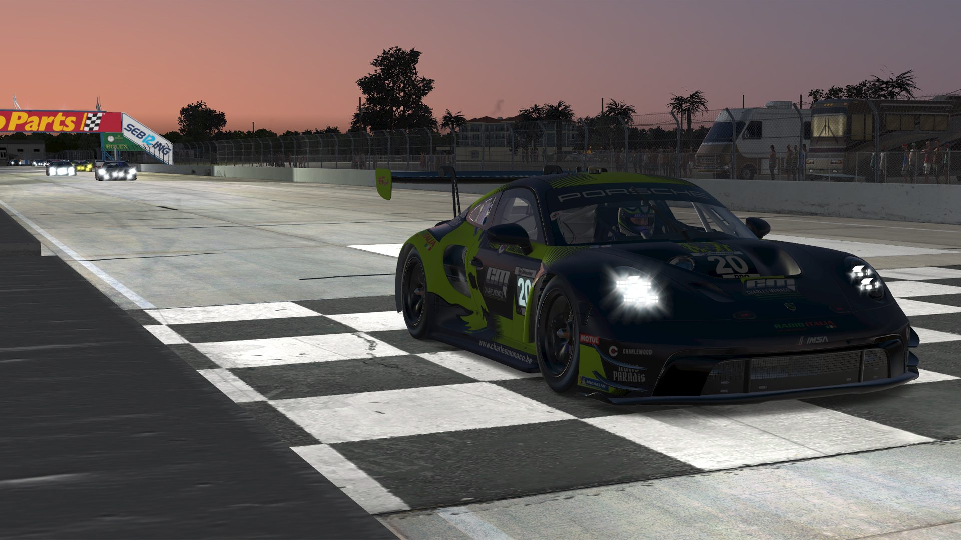 Porsche 911 GT3 R (992) - Sebring - Charles Monaco Racing Team